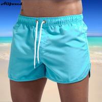 (ETX)Summer Mens Swimwear Shorts Brand Beachwear Sexy Swim Trunks Men Swimsuit Low Waist Breathable Beach Wear