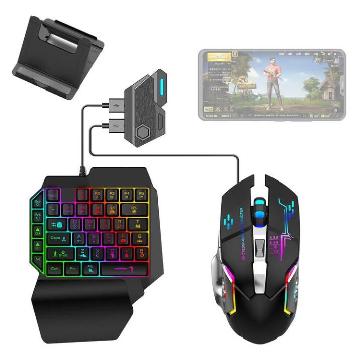 One Hand Keyboard Mechanical Gaming Keyboard And Mouse Combo With Blue  Tooth 5.0 Converter Professional Gaming Set For Mobile Games Fast Charging  Serviceable | Lazada.Vn