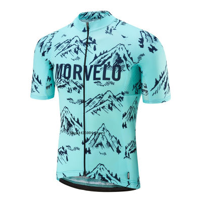 Morvelo Men Short Sleeve Cycling Jersey mtb blue mujer maillot bike jersey camisa roupa brele ciclismo clothing maglie 2019