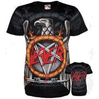 เสื้อวง New Fashion SLAYER BandLogo All OverPrint ROXX วงร็อค ไซส์ M L XL 2023