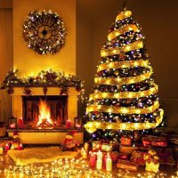 【YF】✎  Decoration Lights Ornaments for 2023 Bows String Navidad New Year 2024