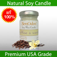 SenOdos เทียนหอมอโรม่า เทียนไขถั่วเหลือง Coffee &amp; Vanilla Scented Soy Candle Aroma 45 g กลิ่นกาแฟ &amp; วานิลลา