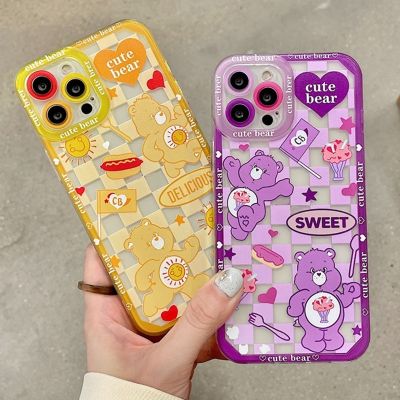 เคสโทรศัพท์มือถือนิ่ม แบบใส ลายหมีน่ารัก สําหรับ Iphone 14 13 12 mini XS XR X 8 7 6 6s SE2