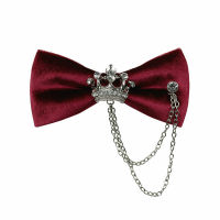 (ร้อน) หรูหราเพชรโบว์ผูกเพชรโบว์เข็มกลัดดอกไม้ Bowtie อังกฤษผู้ชายชุดแต่งงานเสื้อผ้าและอุปกรณ์เสริมชุดที่เป็นทางการโบว์ผูก