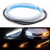 ✖○ 2pcs LED DRL Car Daytime Running Light For Cars LED Lighting Strip Flexible Turn Signal Lamp Car Accessories Auto Headlight 12V