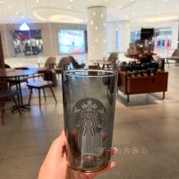 Starbuck ถ้วยตรงสีดำทนความร้อนถ้วยกาแฟคลาสสิกเทพธิดาความจุขนาดใหญ่ถ้วยน้ำแก้ว