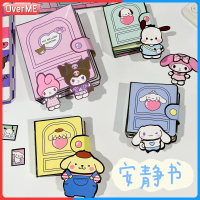 [OverME] หนังสือเงียบ DIY Sanrio Melody Kuromi Crayon Shin-Chan การศึกษาน่ารักตุ๊กตาของขวัญ Diy แบบโฮมเมด