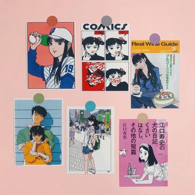 Japanese Retro Nostalgic Animation Card Sticker Small Poster Hand Account Decoration Dormitory Room Wall Decoration Postcard