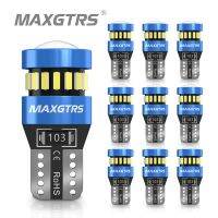 10X T10ใหม่หลอดไฟ LED Canbus W5W 194 168โคมไฟอัตโนมัติสำหรับจอดรถไฟกวาดล้างที่เก็บของภายในการอ่านรูปทรงกลม6500K สีขาวสีเหลือง