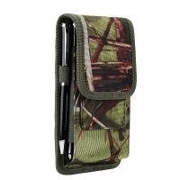 Nylon Fabric Wearing Belt Mobile Phone Waist Bag Vertical Bag Camouflage Black Compatible with XSMAX 678plus