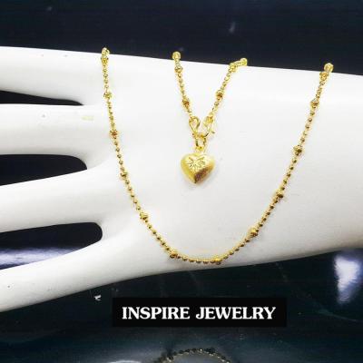 INSPIRE JEWELRY   จี้รูปหัวใจพร้อมสร้อยคอ เลือกตามแบบที่ต้องการ มีความยาว ๅ16 นิ้ว or 18นิ้ว ให้เลือก