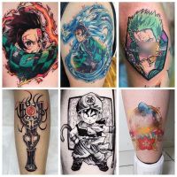 【YF】 Anime Cartoon Temporary Tattoos Waterproof Fake Tatoo Body Tatto Art Decals Durable Realistic Tattoo Sticker for Women Men Kid