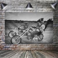 Easy Rider Motorcyclist Poster Flag Freedom And Humanize Banner Home Decoration Hanging Flag 4 Gromments In Corners 3x5FT