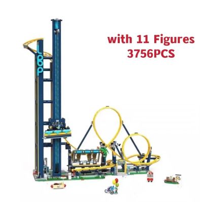 2022 New Creators 10303 Loop Train Icons City Roller Coaster Building Block Set Street View Brick Kits DIY Assembled Toy Gift