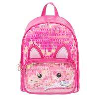 【Hot Sale】 New Korean version of fashion foreign style sequins childrens backpack cartoon cat student schoolbag casual girls