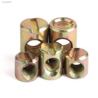 ✺ 10pcs M6 M8 Barrel Bolts Cross Dowel Slotted fittings for Beds Crib Chairs Horizontal hole nut hammer embedded nut