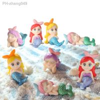 Miniature Mermaid Figurines Cute Little Mermaid Ornament Aquarium Fish Tank Desk Decoration Micro Landscape Statue