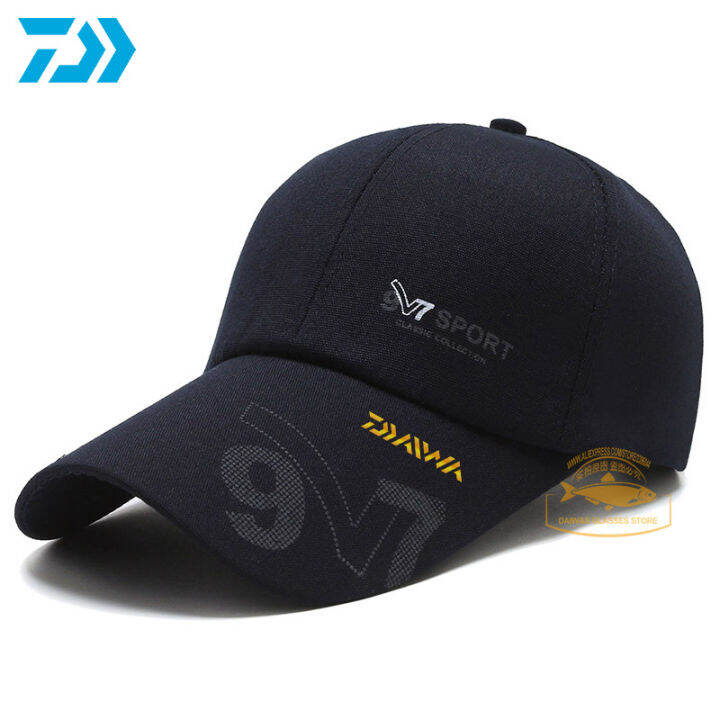 hot-daiwa-summer-mens-fishing-cap-baseball-cap-long-duck-tongue-cap-sunscreen-hat-outdoor-long-brim-fishing-cap-solid-color-sun-hat