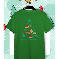 เสื้อยืดลายปีใหม่ Merry Chritmas ลายต้นคริสต์มาส