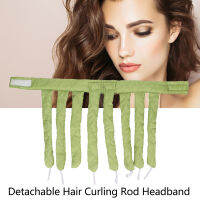 Heatless Curler สีเขียว Heatless Hair Curling Curler ผ้าฝ้ายที่ถอดออกได้สำหรับ Sleeping