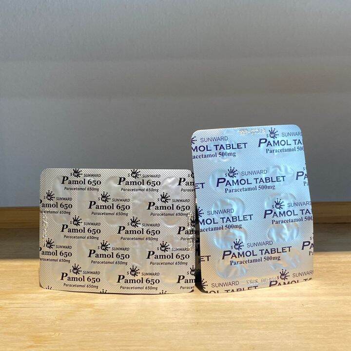Sunward Pamol Paracetamol 500mg 650mg Lazada