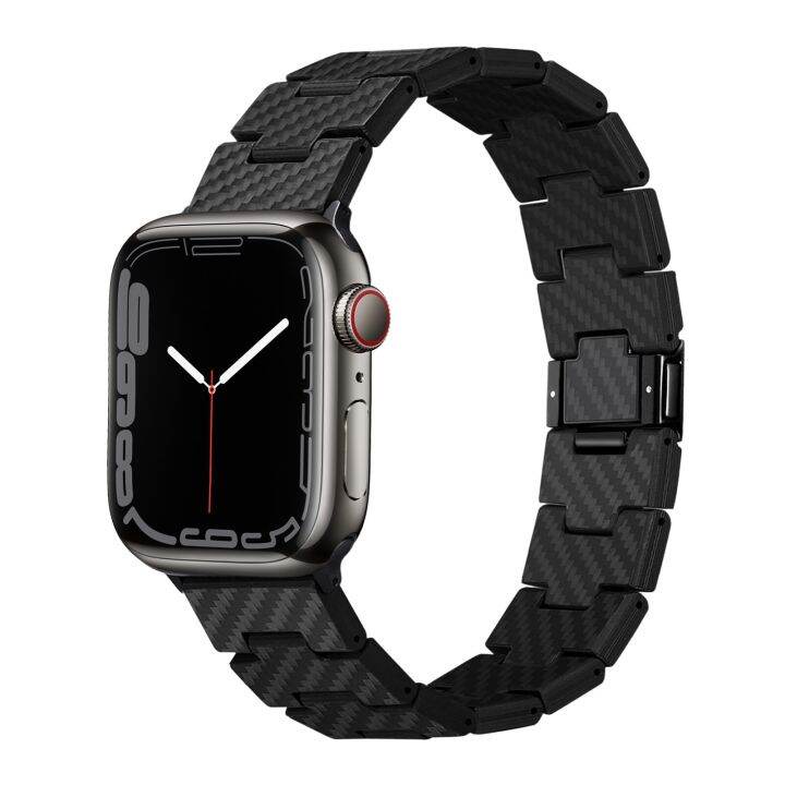 สายคาร์บอนไฟเบอร์สำหรับสายคาด-apple-watch-45มม-44มม-42มม-41มม-40มม-38มม-ลิ้งค์น้ำหนักเบาสายรัดข้อมือ-iwatch-serie-3-4-5-6-se-7-8-carterfa