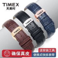 Suitable For Timex watch strap genuine leather male and female stainless steel butterfly buckle cowhide bracelet accessori