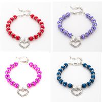 1Pcs Imitation Pearl Rhinestone Pet Collar Pendants Cute Dog Necklace Accessories Jewelry Neck Chain for Dog Cats