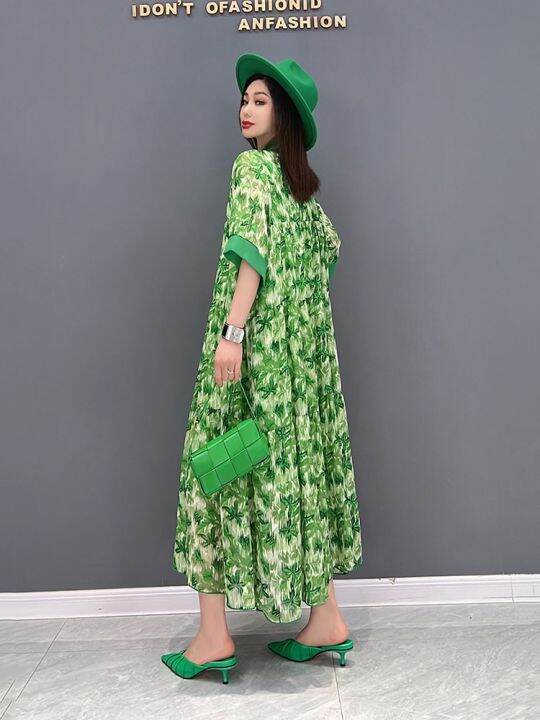 xitao-dress-loose-temperament-chiffon-print-dress