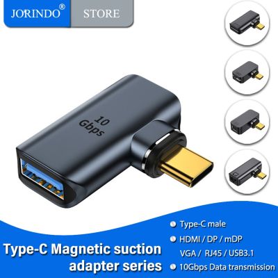 ♦卐 JORINDO Type-C Magnetic Absorber Converter Series HDMI/DP/mDP/VGA/RJ45/USB3.1 Full Specification Adapter Connector