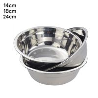 ชามสแตนเลส ถ้วยสแตนเลส กะละมังสแตนเลส stainless steel bowl ปลอดภัยไร้สารตกค้าง ขนาด14 / 18 / 24 CM. karamellsho