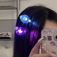 【cw】 New Electric Bulb Hairpin Hair Ornament Interesting Clip Color Stick Fashion Jewelry 【hot】