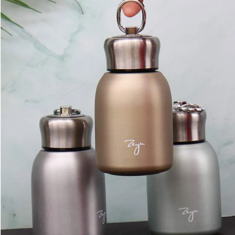 300ML Fashion Mini Coffee Vacuum Flasks Lovely Stainless Steel Thermos  Portable Travel Water Bottle Cups