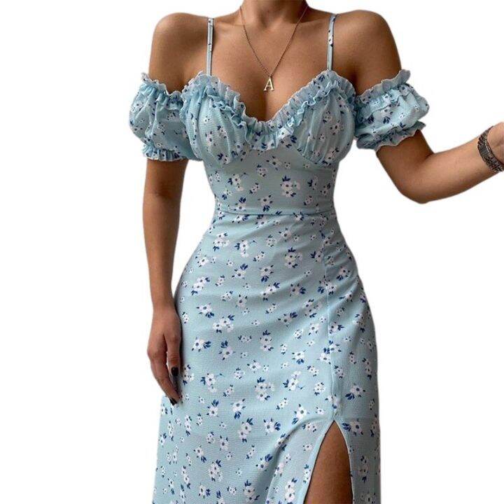 sexy-sling-ruffle-strapless-slit-party-dress-women-elegant-off-shoulder-v-neck-long-robe-spring-floral-print-slim-vestidos-21764