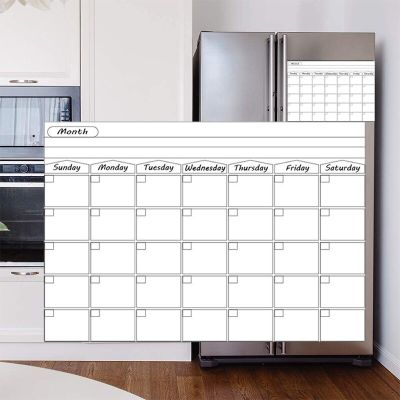 A3 Size Dry Erase Magnetic Weekly&amp;Monthly Planner Calendar Whiteboard Message Writing fridge memo magnet Bulletin White board