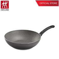 BALLARINI กระทะเคลือบ ทรงลึกวอค Non - stick อะลูมิเนี่ยม รุ่น Lucca 28 ซม. สีเทา N75000052