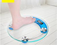 New Arrival 180kg diameter 28cm Home Bathroom Health Digital Electronic Glass LCD Weighing Body Scale Luggage Scales