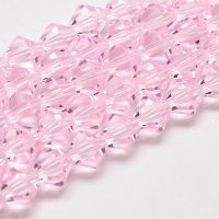 10 Strands Faux Crystal Glass Beads 4x4mm Size 1mm Hole For Jewelry Making