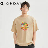 GIORDANO Men Li Jia Series T-Shirts Summer Tee Comfort 100% Cotton Print Relaxed Short Sleeve Fashion Casual Tshirts 91093040