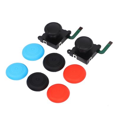 2-Pack 3D Joycon Joystick Replacement,ABLEWE Analog Thumb Stick Joy Con Repair Kit for Nintendo Switch, Include Tri-Wing, Cross Screwdriver, Pry Tools + 6 Thumbstick Caps+1 Brush