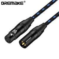 【CPH Digital store】DREMAKE XLR สายไมค์สายเชื่อมต่อ3-Pin ตัวผู้เพื่อไมโครโฟนตัวเมียเสียงที่สมดุล DMX AMP สำหรับบอร์ดผสมโปร