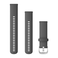 Quick Release Bands (22 mm) Shadow Gray with Silver Hardware (For Vivoactive 4)