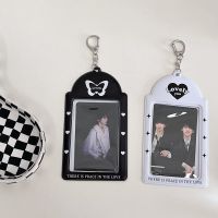 【CW】New Korea Keychain Kpop Photo Card Holder 3inch Idol Photo Display Sleeves Kawaii Stationery