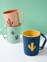 Mouthwash cup brushing cup new creative cactus household wash cup couple toothbrush cup set student use 【JYUE】