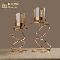 Stainless steel light luxury Candlestick ornament holder aromatherapy candlelight dinner net red modern iron household table