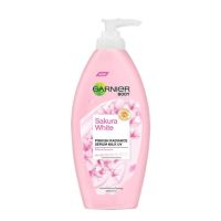 GARNIER SAKURA WHITE PINKISH RADIANCE SERUM MILK UV BODY LOTION [400 ml.]การ์นิเย่ ซากุระ ไวท์ บอดี้ โลชั่นบำรุงผิว