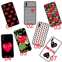 CDG Play Love อ่อนนุ่ม ซิลิโคน เคสโทรศัพท์ หรับ VIVO Y51A Y52S Y15 Y70T Y51S Y70S Y20S Y10 Y73 Y5S Y74S Y70 Y76 Y20I Y12S Y11S S7E Y73S Y11 Y12 Y31 Y75 Y15A Y31S Y20 Y19 Y21 Y76S Y17 Y51 T1 Y21S Y33S Y15S Black ปก