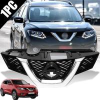 กระจังหน้า หน้ากระจัง รุ่น นิสสัน เอ็กซ์เทล NISSAN X-TRAIL ปี 2014 - 2018 สีดำ แต่งขีดโครเมี่ยม 1 ชิ้น ไม่รวมโลโก้