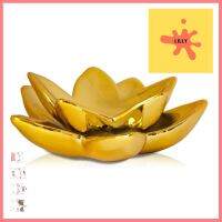 เชิงดอกบัวเซรามิก CLAIRE 5 นิ้ว สีทองLOTUS SHAPED CANDLE HOLDER CLAIRE CERAMIC 5" GOLD **ใครยังไม่ลอง ถือว่าพลาดมาก**