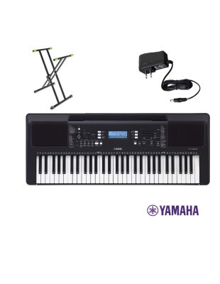 Yamaha PSR-E373 คีย์บอร์ดไฟฟ้า 61 คีย์ มีเสียง 622 โทน ทัชชิ่งกดดัง-เบาได้ ,มีแบบฝึกซ้อม/Metronome + แถมฟรีขาตั้งคีย์บอร์ด GKSX2 &amp; อแดปเตอร์ PA-130T